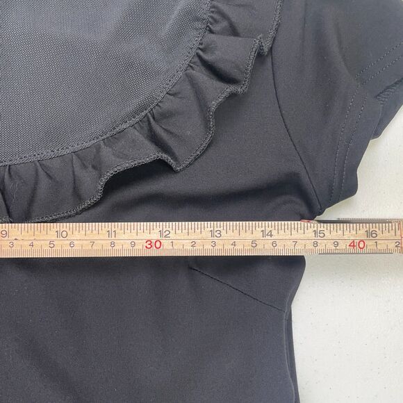 Killstar Dress Womens M Black Goth Witchy Mesh Ruffle Fit & Flare Spider Buttons - Picture 6 of 12